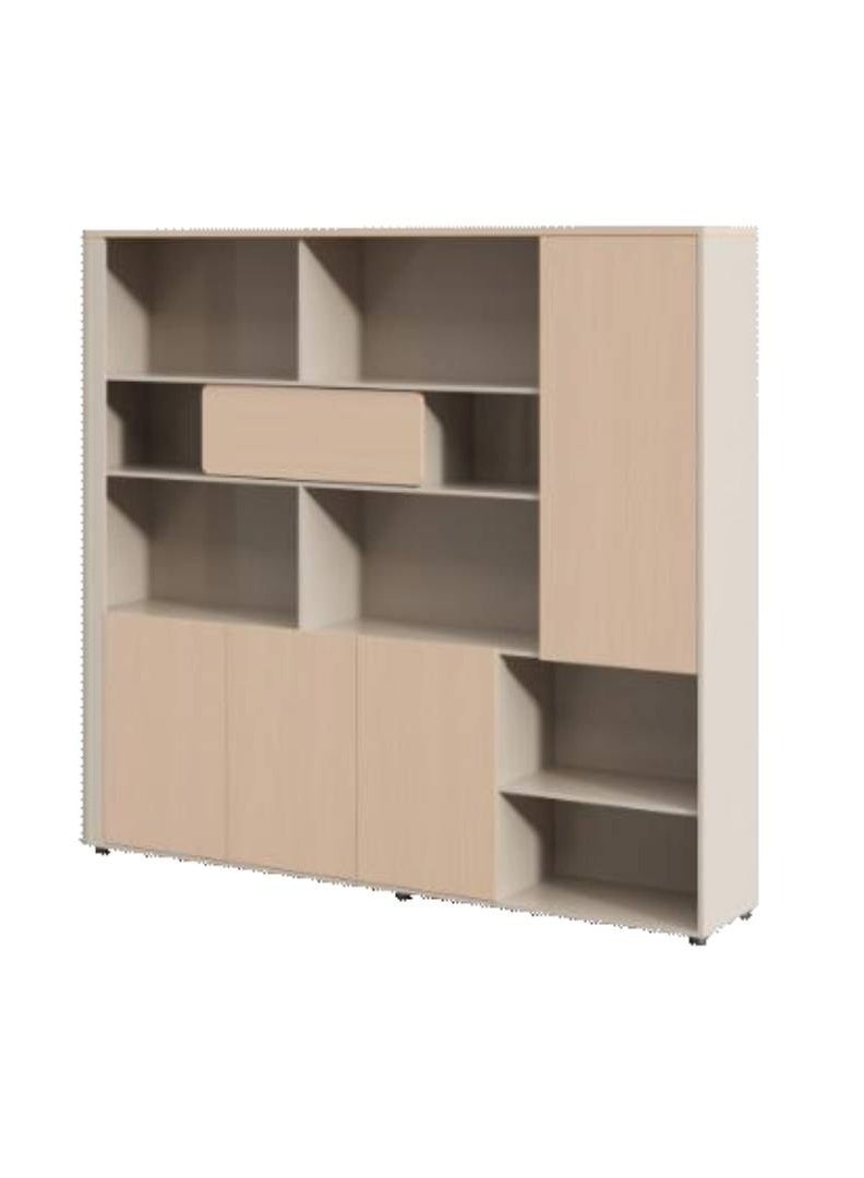 أدين خزانة ملفات مكتبية تنفيذية مع أرفف وأبواب تخزين، 220×40×200 سم - Image 3